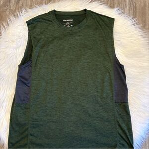 Real Essentials Men's Athletic Tank Top Green & Gray In Size XL
